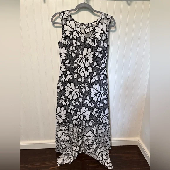 Kensie | Dresses | Kensie Black And White Sleeveless Lace Cocktail Dress |  Poshmark